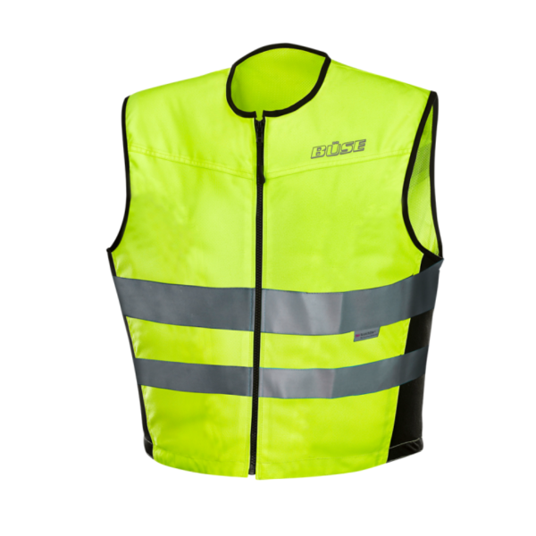 Gilet fluo / leder  by Büse